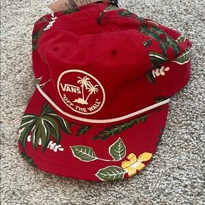 Vans Tropical Red Cap with Floral Design